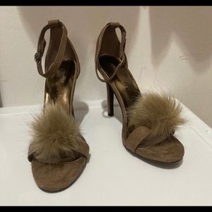 Women’s High Heels with Furry Pompom